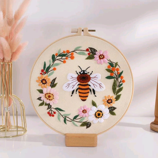 Honey Bee Embroidery Kit