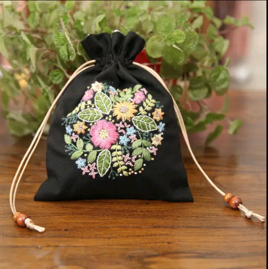 Black Bag Embroidery Kit