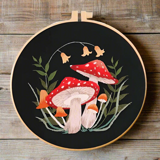 Red Mushroom Embroidery Kit