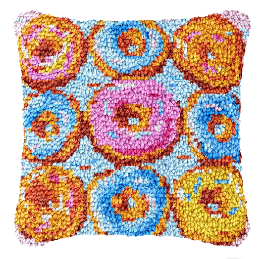 Donut Pillow Cover Latch Hook Kit