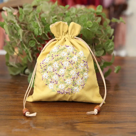 Yellow Bag Embroidery Kit